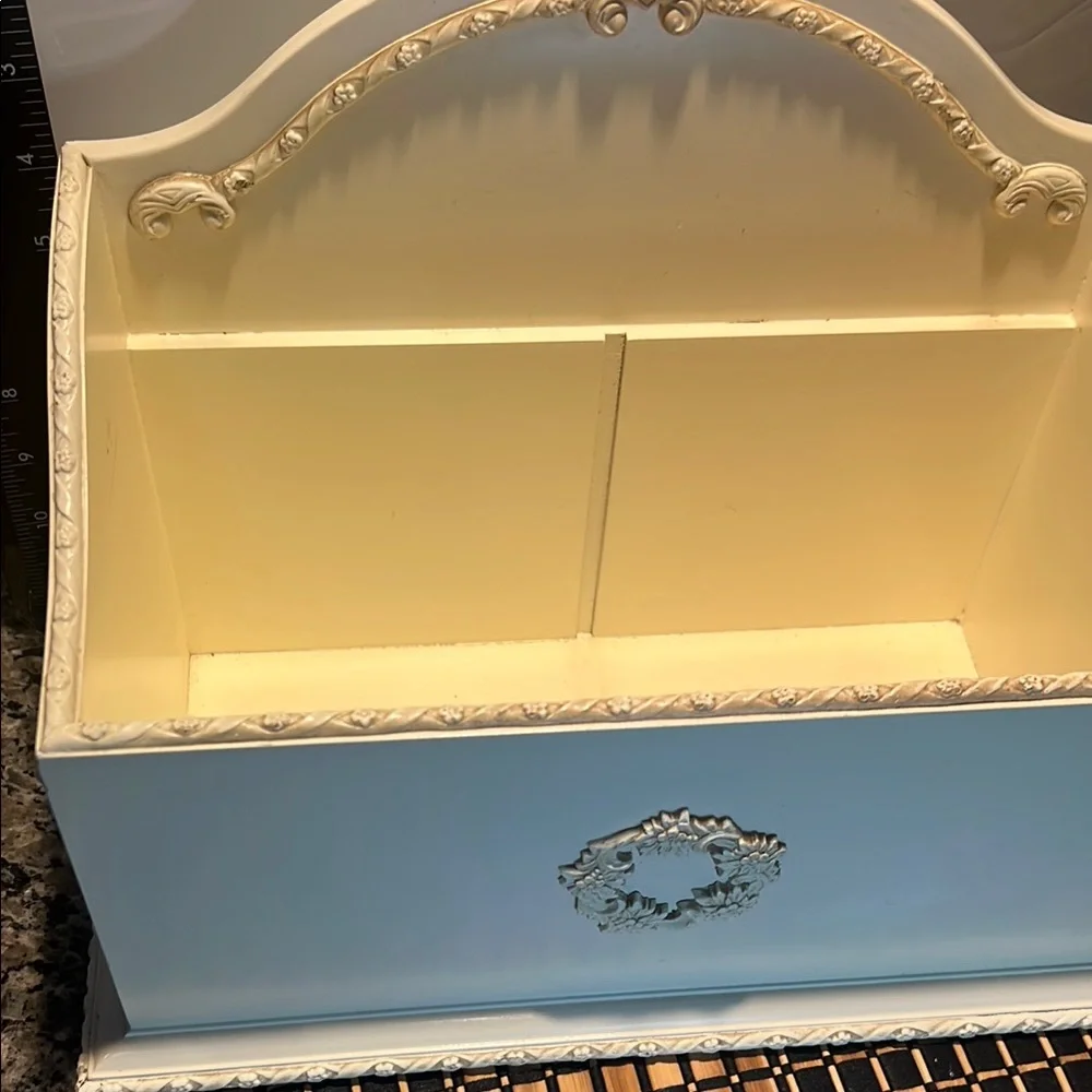 Elegant Cream and White Decorative Box